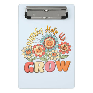 Fouten helpen ons groeien - speelse bloemen Motiva Mini Klembord