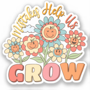 Fouten helpen ons groeien sticker