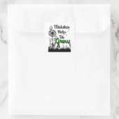 Fouten helpen ons groeien vierkante sticker (Tas)