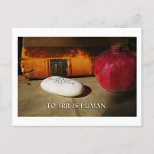 Fouten is menselijk. Errare Humanum Est. Latijn. Briefkaart