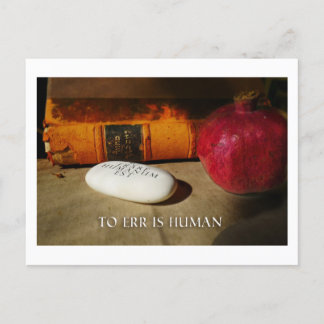 Fouten is menselijk. Errare Humanum Est. Latijn. Briefkaart