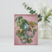Fouten op een Succulent beeldscherm Briefkaart (Staand voorkant)