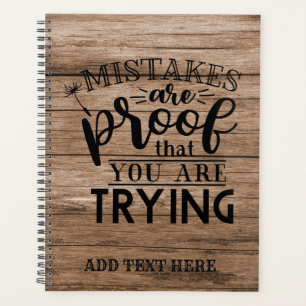 Fouten zijn bewijs dat je het probeert RUSTIC GIFT Planner