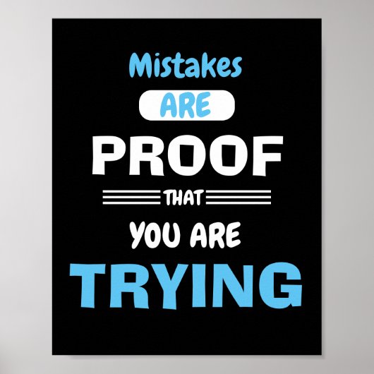 Fouten zijn het bewijs dat je poster probeert (Voorkant)