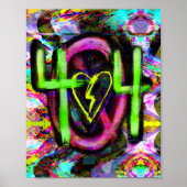 Foutmelding cyberpunk dystopian Future Art Poster (Voorkant)