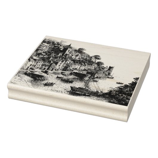 Fowey, Cornwall schets Rubberstempel (Stempel)