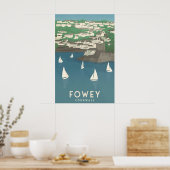 Fowey Cornwall Travel Poster (Cuisine)