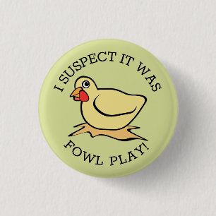 Fowl Play Ronde Button 3,2 Cm