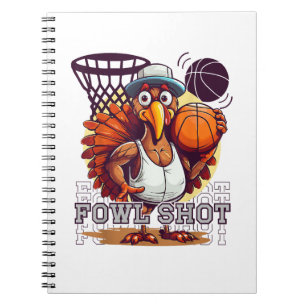 Fowl shot - Happy Thanksgiving Funny Turkije Baske Notitieboek