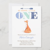 fox 1er Anniversaire Fête Cartes Invitations pour (Devant)