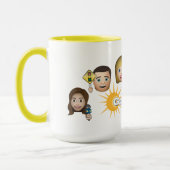 FOX 4 BONJOUR Emoji Café Mug (Gauche)