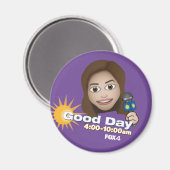 FOX 4 bonjour Emoji Hanna Refrigerator Magnet (Recto/Verso)