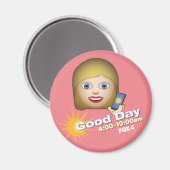 FOX 4 Good Day Emoji Lauren Refrigerator Magnet (Recto/Verso)
