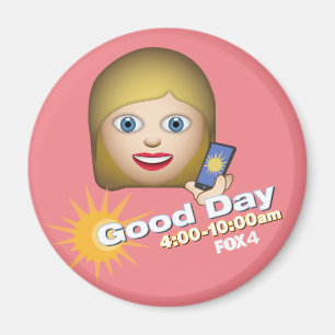 FOX 4 Good Day Emoji Lauren Refrigerator Magnet Magneet