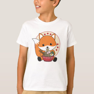 Fox aangedreven door Ramen Cute Kawaii Foxes T-shirt