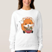 Fox aangedreven door Ramen Cute Kawaii Foxes Trui (Voorkant)