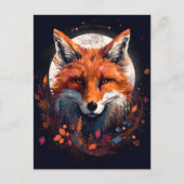 Fox Abstract Surreal Modern Boho Fantasy Art Briefkaart (Voorkant)