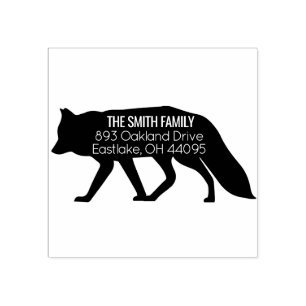 Fox Address Stamp Rubberstempel