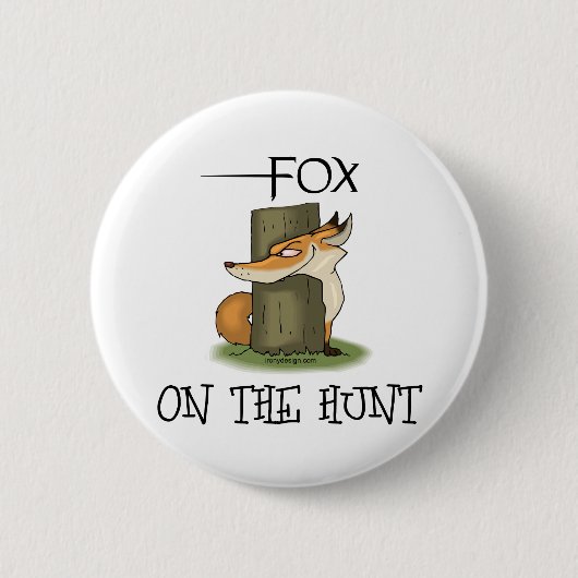 Fox Afbeelding Ronde Button 5,7 Cm (Voorkant)