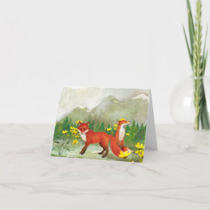 Fox All Occasion Notecard Kaart