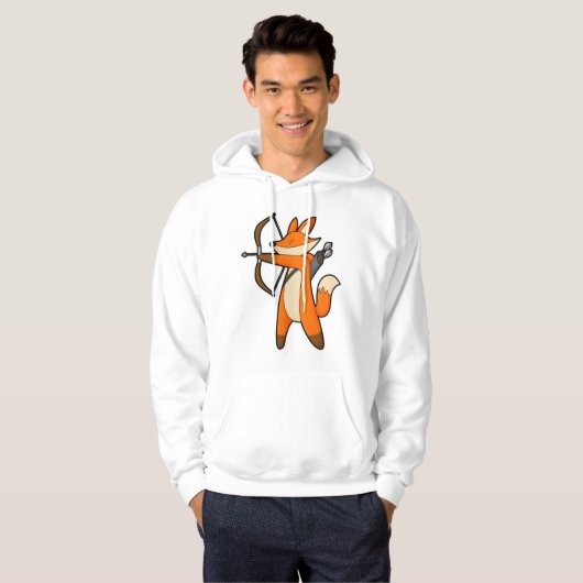 Fox als Archer met Pijl en Bow Hoodie (Voorkant volledig)