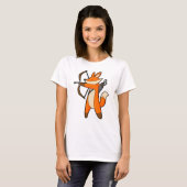 Fox als Archer met Pijl en Bow T-shirt (Voorkant volledig)