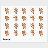 Fox als Archer met Pijl en Bow Vierkante Sticker (Vel)