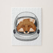 Fox als astronaut met Helmet Legpuzzel (Verticaal)