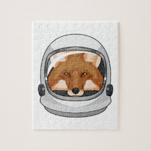 Fox als astronaut met Helmet Legpuzzel