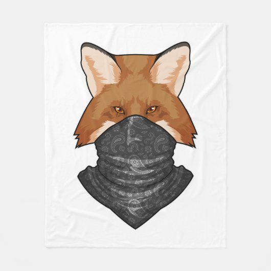 Fox als Bandit met Kerchief Fleece Deken (Voorkant)