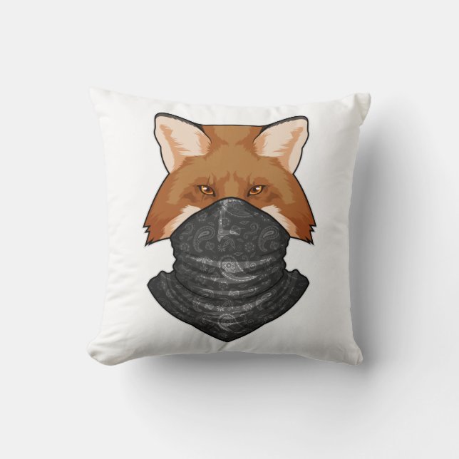 Fox als Bandit met Kerchief Kussen (Voorkant)