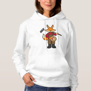 Fox als boer met rake en Pet Hoodie