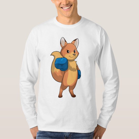Fox als Boxer met Boxing-handschoenen T-shirt (Voorkant)