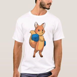 Fox als Boxer met Boxing-handschoenen T-shirt
