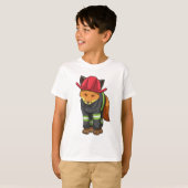 Fox als brandweerman met Helmet T-shirt (Voorkant volledig)