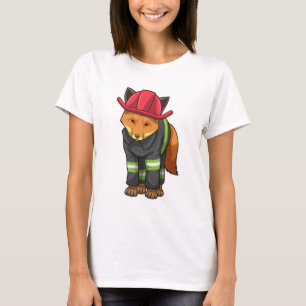 Fox als brandweerman met Helmet T-shirt