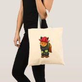 Fox als brandweerman met Helmet Tote Bag (Voorkant (product))