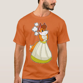 Fox als bruid met bruiloft t-shirt