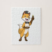 Fox als bruom met bruiloft legpuzzel (Verticaal)