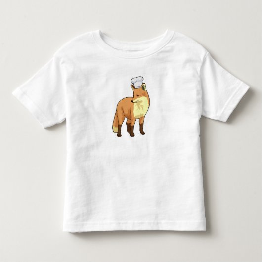 Fox als Cook met Chef-pet Kinder Shirts (Voorkant)