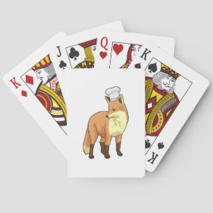 Fox als Cook met Chef-pet Pokerkaarten