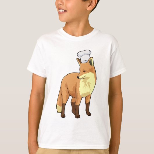 Fox als Cook met Chef-pet T-shirt (Voorkant)