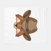 Fox als Cowboy met Pet Fleece Deken (Voorkant (Horizontaal))