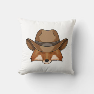 Fox als Cowboy met Pet Kussen