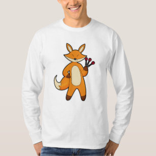 Fox als kunstspeler met kunstkunst t-shirt