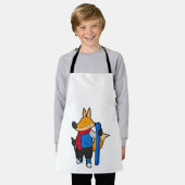 Fox als skiër met skiën schort (Gedragen)