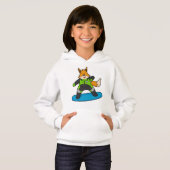 Fox als Snowboarder met Snowboard (Voorkant volledig)