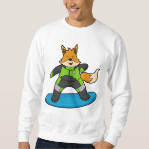 Fox als Snowboarder met Snowboard Trui