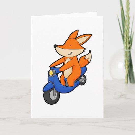 Fox als wandelaar met scooter kaart (Voorkant)