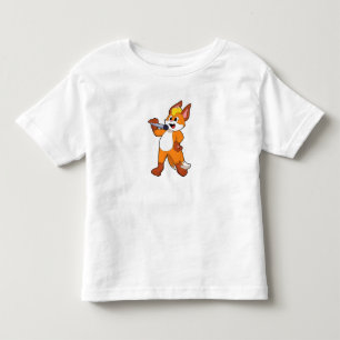Fox als zanger met microfoon kinder shirts